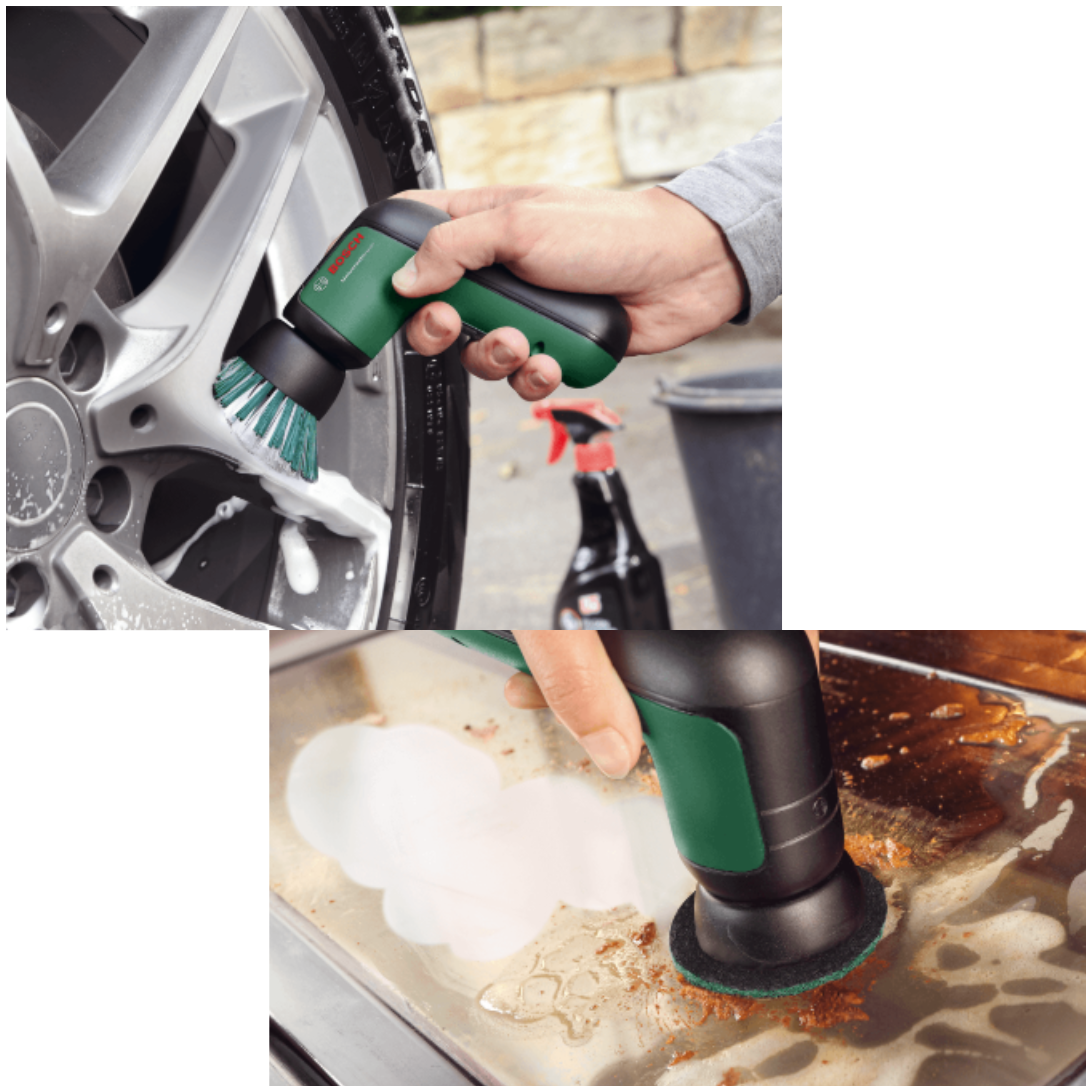 Bosch Cordless Universal Brush Cleaning Brush Set 3.6V | Power Scrubber
