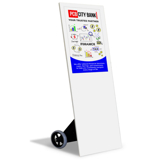 28.5" (A2) Mobile Welcome Board with LG HI-MACS Solid Surface Front