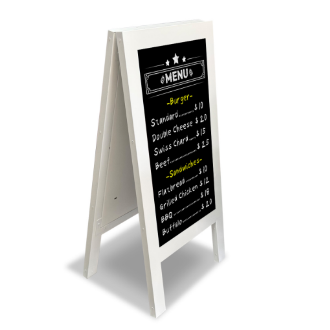 Premium White FInish  A-Stand for A2 Size Single Sided or Double Sided E paper