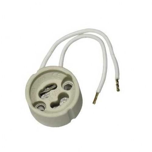 VIVE GU10 HALOGEN HOLDER WITH 180MM BROWN CABLE-Electrical Supplies-DELIGHT OptoElectronics Pte. Ltd