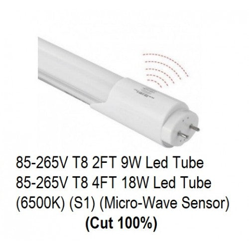 VIVE 100-240V T8 18W 4FT 6500K LED TUBE DENGAN MIRCO-WAVE SENSOR x10Pcs