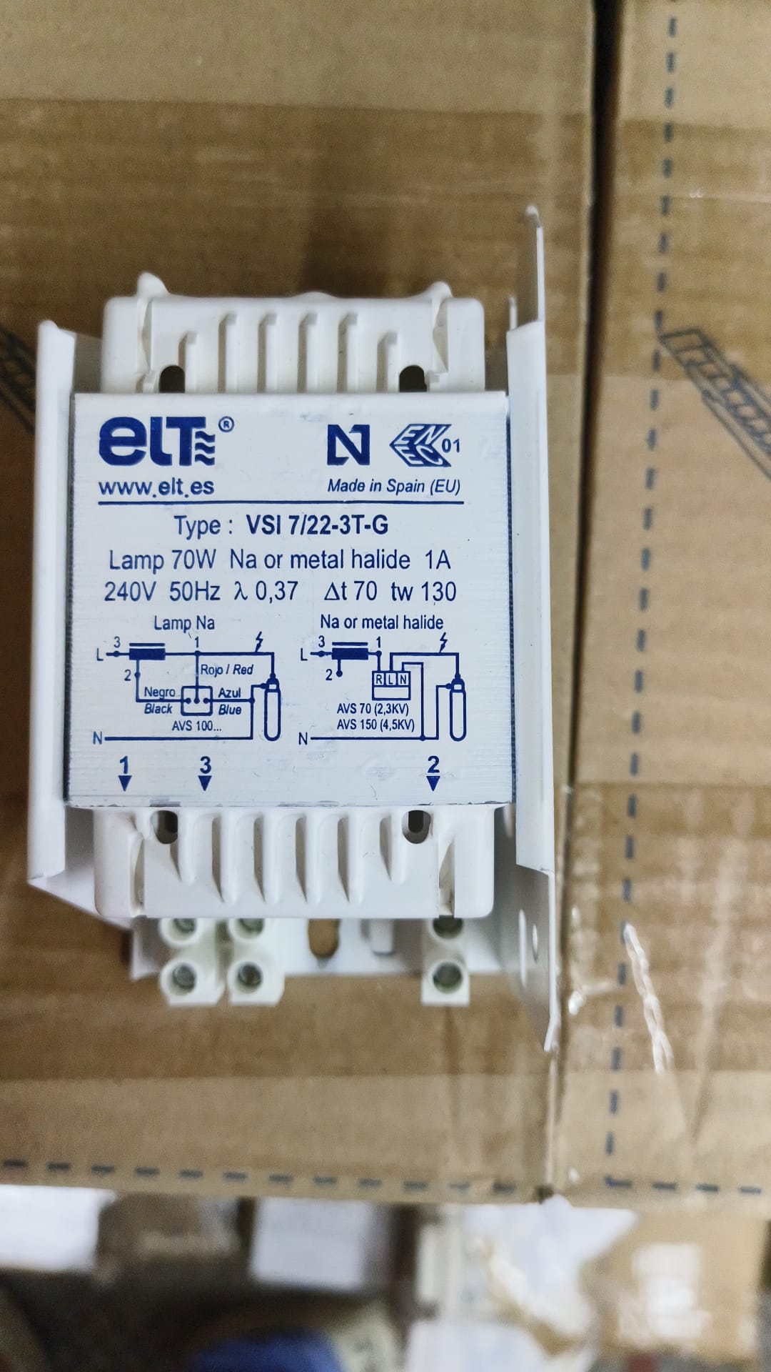 ELT VSI 7/22-3T-G 70W Metal Halide Ballast