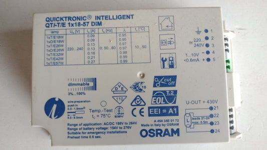 OSRAM Quicktronic QTi-T/E 1x18…57 1-10V Dimmable Ballast