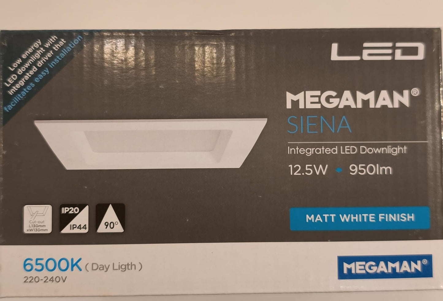 MEGAMAN F51400RC SIENA LED Square Downlight 5" 12.5W Delight