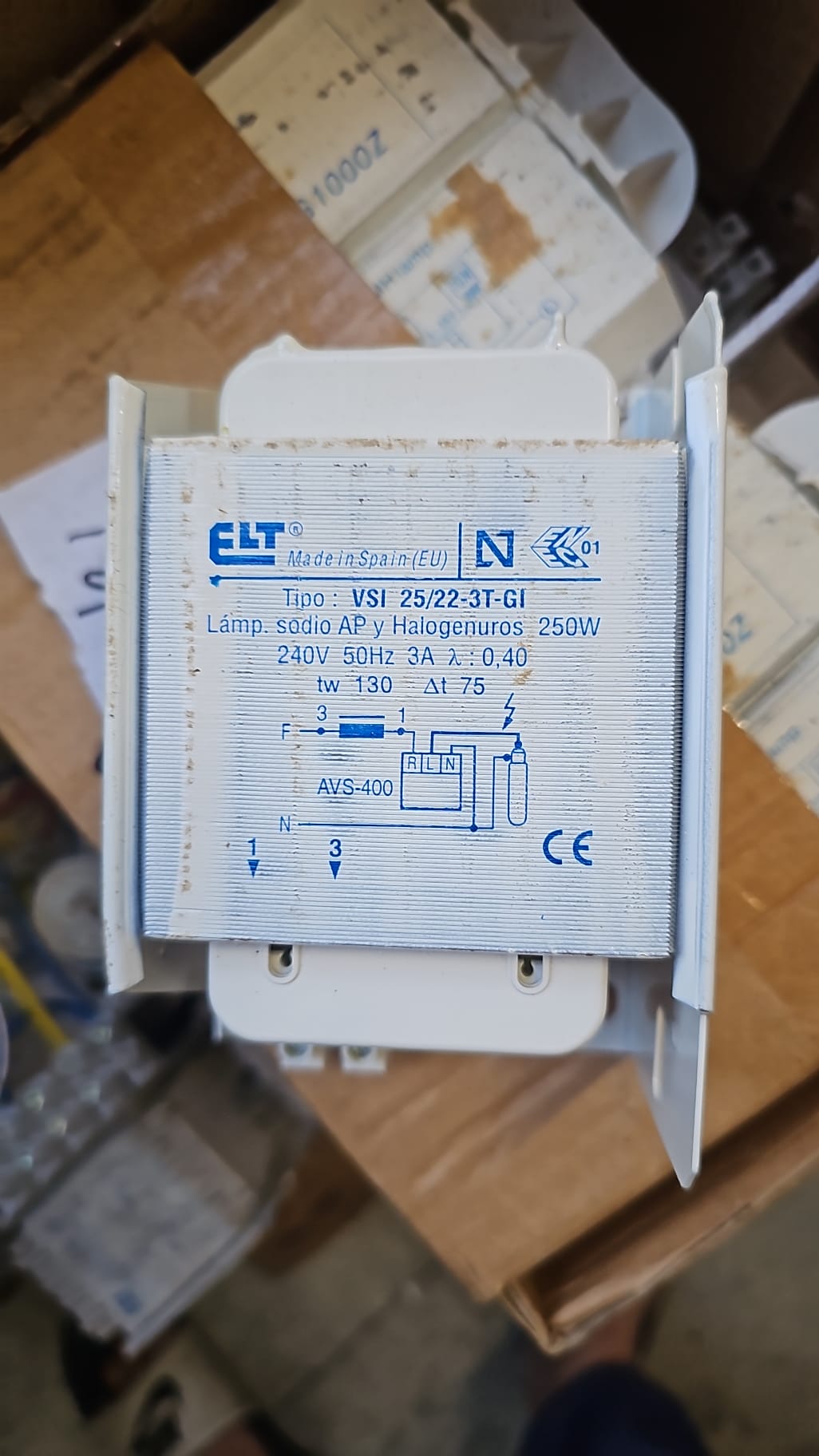 ELT VSI 25/22-3T-GI 250W 240V 50Hz Ballast