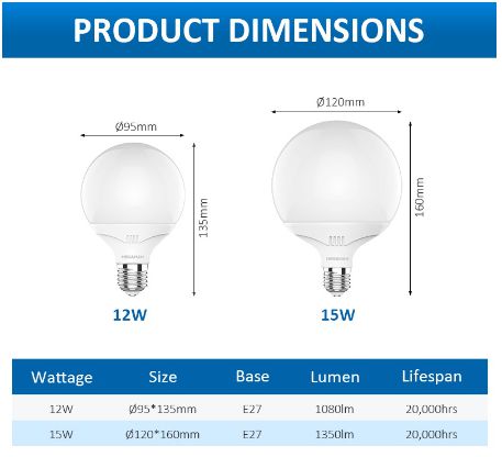 Megaman LED Classic Globe Series Bulb Light-LED Bulb-DELIGHT OptoElectronics Pte. Ltd