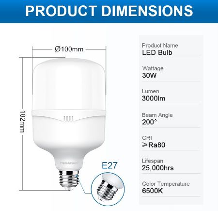 MEGAMAN Classic HPB Series E27 LED Bulb-LED Bulb-DELIGHT OptoElectronics Pte. Ltd
