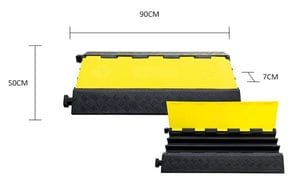 Aiko 3 Channels Cable Protector Traffic Road Safety Rubber Hump | Model : RH-9031