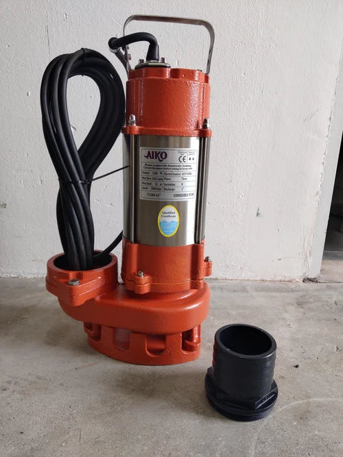Aiko 3" Submersible Sewage Pump 415V 50Hz 1100W Without Float | Model: WP-V1100-A3-415V