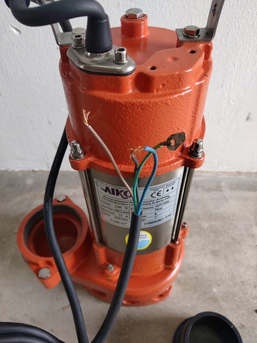 Aiko 3" Submersible Sewage Pump 415V 50Hz 1100W Without Float | Model: WP-V1100-A3-415V