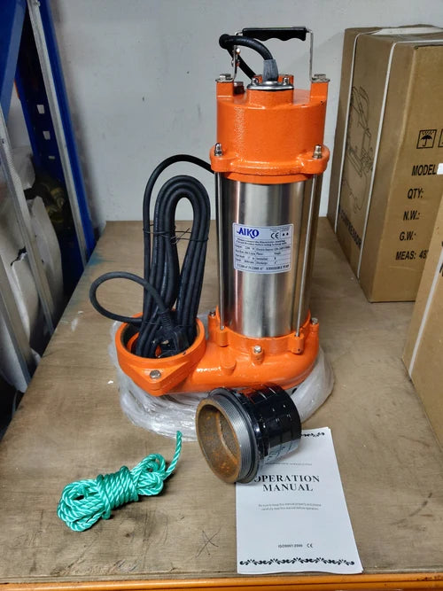 Aiko V2200-4 Sewage Pump (Mesh) 4" 2200W | Model: WP-V2200-4