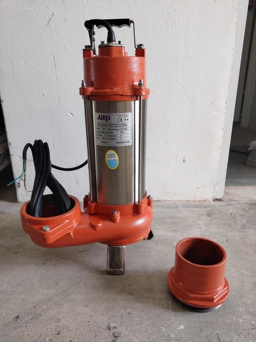 Aiko 4" Submersible Sewage Pump 415V 50Hz 3HP (Hole) Without Float | Model: WP-V2200B-4-415V