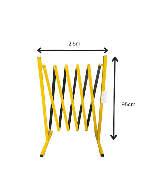 Aiko Expanding Gate 22Cm-2.5M High 95Cm Yellow/Black (Without Wheel) #7613 | Model : GATE-7613