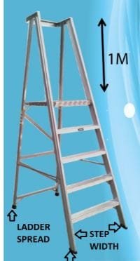 Aiko Heavy Duty Platform Ladder 12Steps
