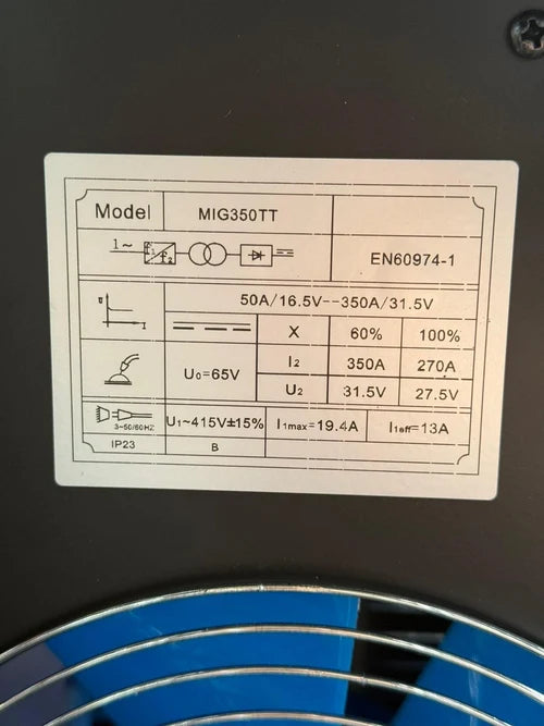 Aiko MIG350TT Welder (10M Wire Connect) 4M MIG24 + 3M Earth Cable +3M Gas Tube