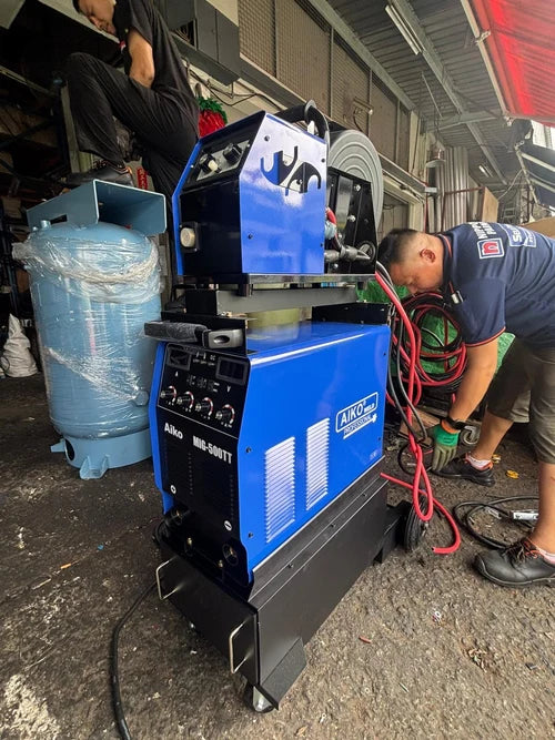 Aiko Mig500Tt Welder (10M Wire Conect) C/W4M Qtb500 Torch + 3M 50Mm2 Welding & Earth Cable