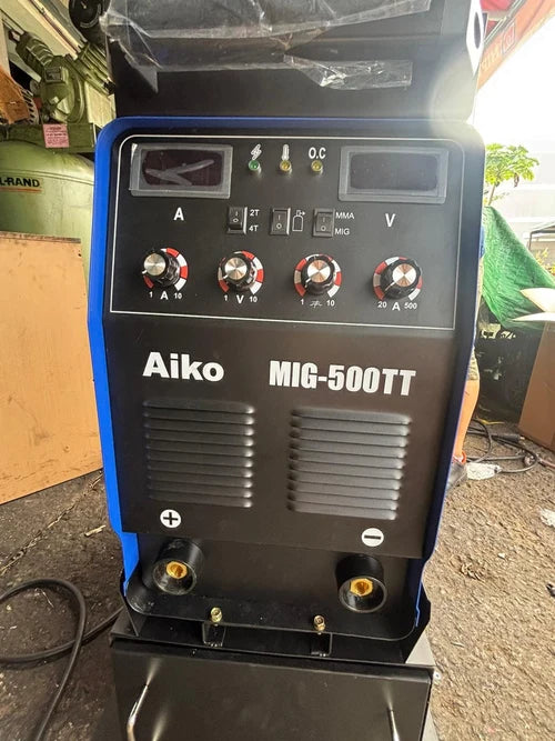 Aiko Mig500Tt Welder (10M Wire Conect) C/W4M Qtb500 Torch + 3M 50Mm2 Welding & Earth Cable