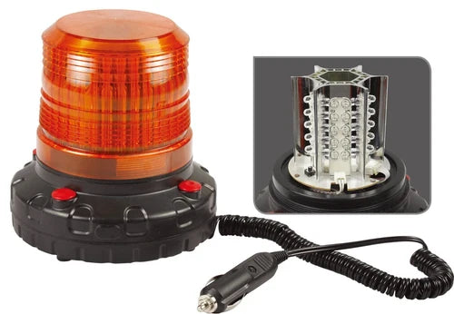 AIKO Yellow LED Revolving Warning Light with Magnetic Base and Car Plug | Model : RL-7712
