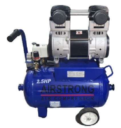 Airstrong 2.5HP 24L Oil-Free Silent Air Compressor 8 Bar