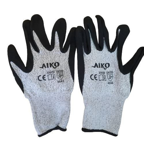 Am/Aiko Anti Cut Glove (4543) black size 10 rougth