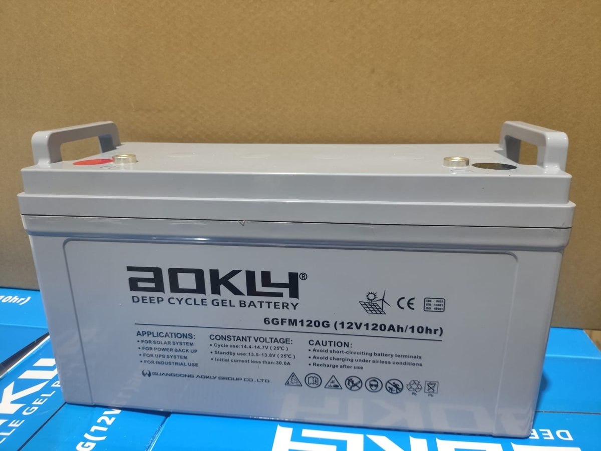 AOKLY 6GFM120G 12V Ah DEEP CYCLE AGM BATTERY
