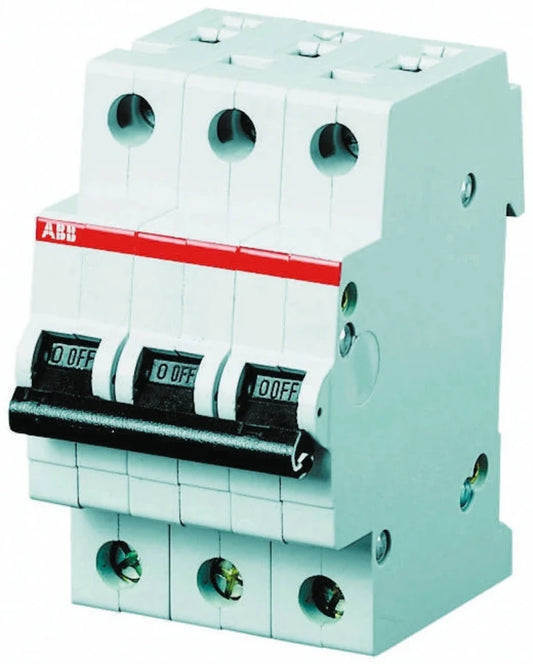 ABB System Pro M Compact S200M MCB, 3P, 2A Curve C, 440V AC, 10 kA Breaking Capacity