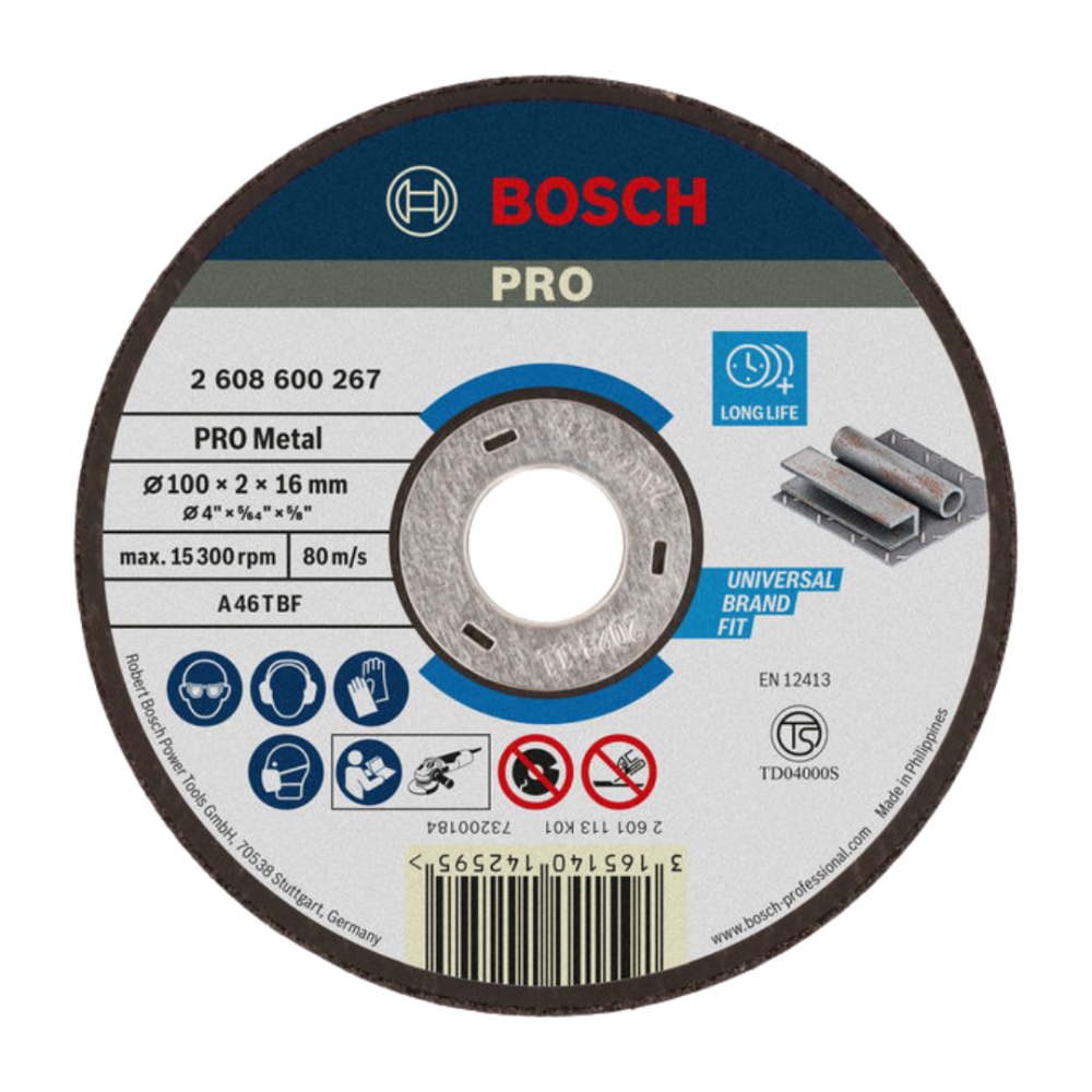 BOSCH PRO Metal Cutting Disc 100 x 2 x 16 mm