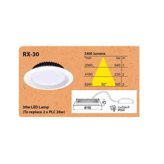 Adam-Lite HA-250 (1x5.5W LED) Recessed Adjustable Downlight with Miniature Cut c/w Non Dim Lamp and Electronic LED Transformer