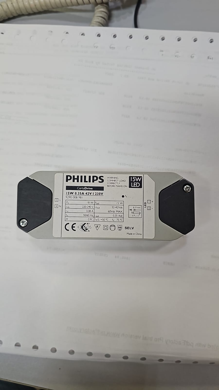 Philips Certadrive 15W 0.35A 42V I 230V
