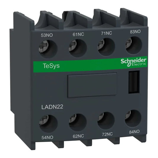 Schneider Electric Auxiliary Contact Block, 4 Contact, 2NC + 2NO, Front Mount, TeSys