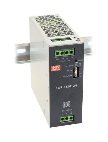 MEANWELL XDR-480E-24 - 480W 24V 20A ACTIVE PFC SINGLE OUTPUT DIN RAIL