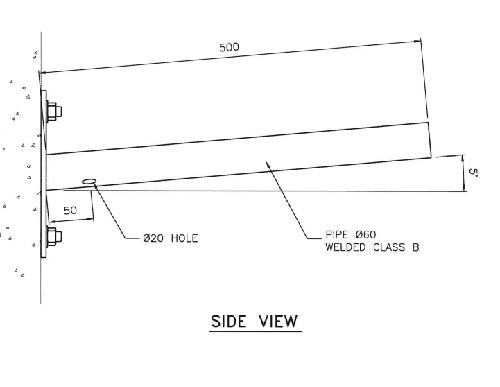 Hot Dipped Galvanized Wall Mounted Bracket for Greenmarker Streetlight