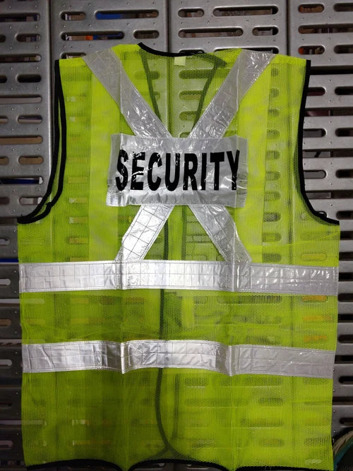 Aiko Green Safety Vest with words at back, Wording : Banksman, Fire Watchman, Lifting Supervisor, Rigger/Signal man, Security, Signal man, Traffic Controller | Model: VEST-G-