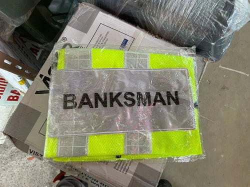 Aiko Green Safety Vest with words at back, Wording : Banksman, Fire Watchman, Lifting Supervisor, Rigger/Signal man, Security, Signal man, Traffic Controller | Model: VEST-G-