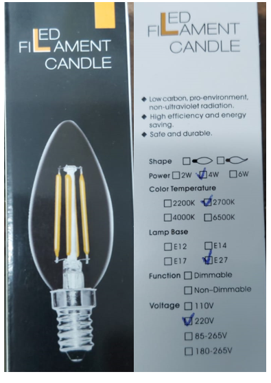 Ledvance Performance Classic B Dimmable 4W/827 E27 LED Filament Bulb-LED Bulb-DELIGHT OptoElectronics Pte. Ltd
