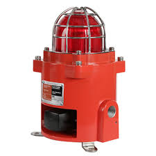 QLight QWP 92MM EXPLOSION PROOF WARNING LIGHT, 5 WARNING SOUNDS, 110/230VAC, RED Caution Light