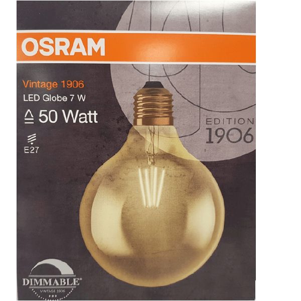 J5 LED Bulb OSRAM Globe Vintage 1906 Led Filament 7W E27 825 Bulb
