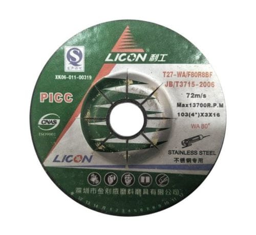 LICON 4" Grinding Disc for Stainless Steel