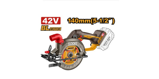 INGCO 42V BL 5- 1/2" circular saw 2X2.0AH +Storage box