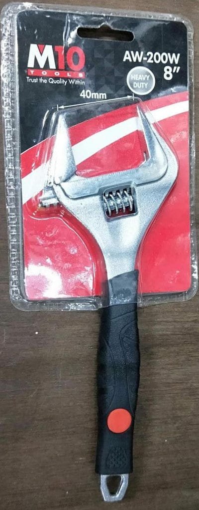 M10 8" Wide Adjustable Wrench | Model : ADJ-AW200W