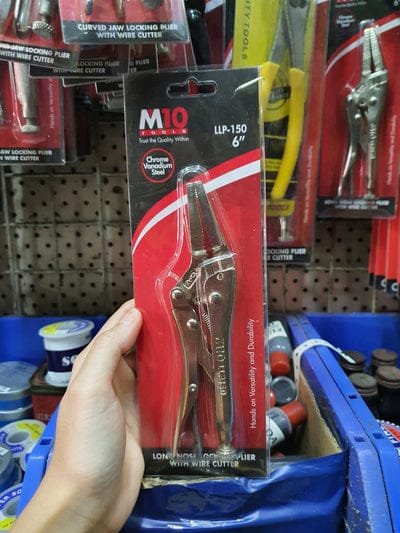 M10 Long Nose Locking Plier with Wire Cutter