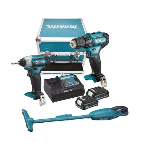 Makita CLX224SAX1 12V Combo Kit Drill Impact + Free Vacuum