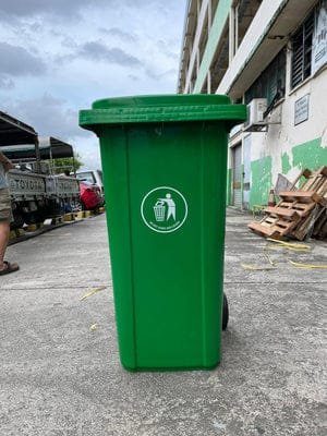 Mobile 120L Trash Bin with Wheels