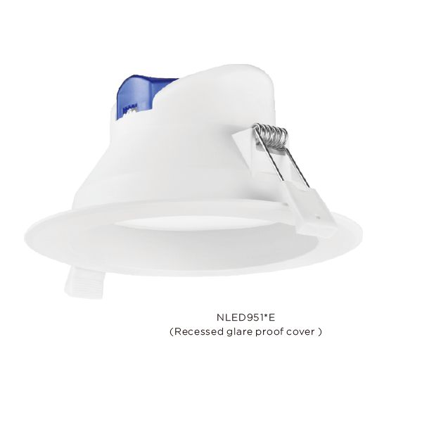 N1 Fixture 10W / 3000K / 4 Inch NVC NLED951 E Series IP44 Recessed LED Downlight x4PCs