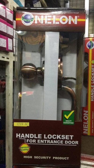 Nelon Handle Lockset Set For Entrance Door
