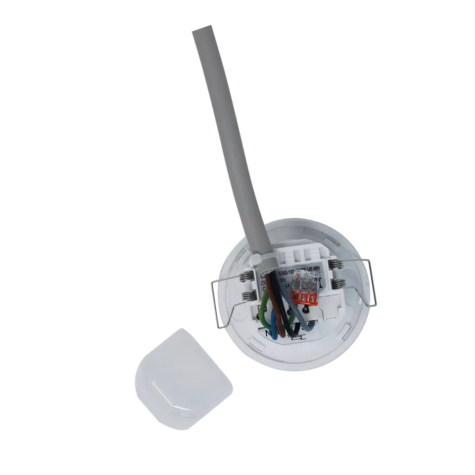 Theben The Luxa 103 S360-100-12 DE-UP WH IP54 Presence Detector Flush Mount