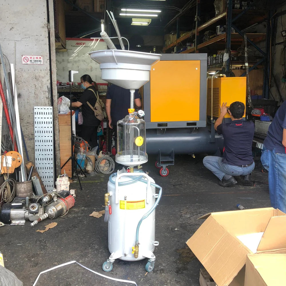 Aiko 80L Tank 2 in 1 Air Operated Waste Oil Drainer Extractor (2 box) (Gravity and Vacuum Draining)