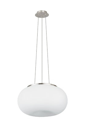 Eglo 86814 Optica Steel Satin Nickel Matte Opal Glass White Color IP20 Pendant Light