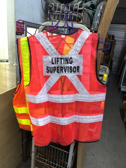 Red Safety Vest with words at back