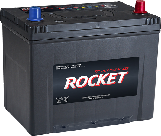 Rocket 12V, 70Ah @ 20hrs Maintenance Free Starting Battery